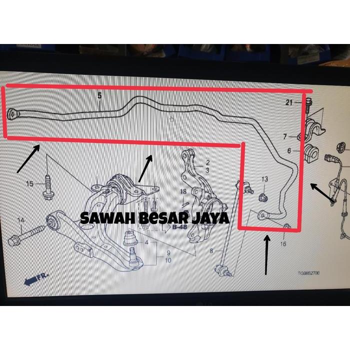 Spring Stabilizer - Besi Link Stabil Depan Honda Jazz S RS GE8 2008 2009 2010 2011 2012 2013 Origina