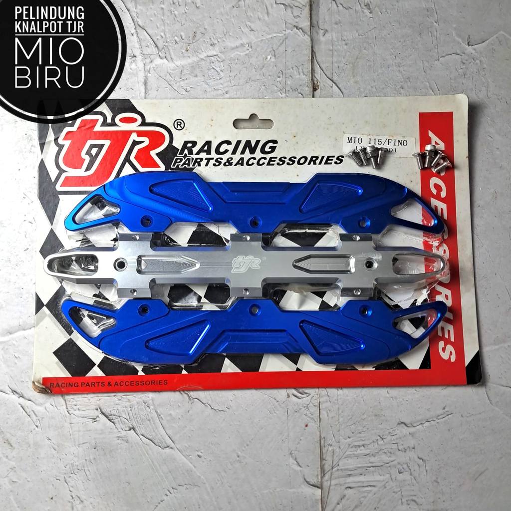 Pelindung Cover Tutup Tameng knalpot MIO sporty Mio Soul lama merek TJR hijau biru titan