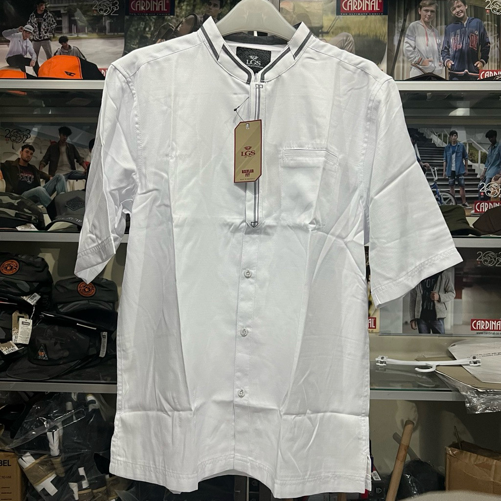 EZMOSHOP Baju Koko LGS Lengan Pendek Katun Original