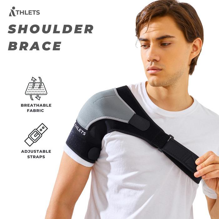 ATHLETS Shoulder Brace Deker Penyangga Bahu Shoulder Support Pelindung Cidera Bahu - Kiri