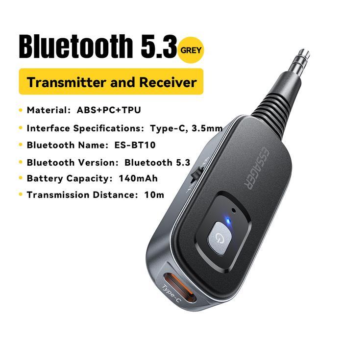Essager Bluetooth 5.1 Adapter Receive (RX)/Transmit (TX) signals Two in one Bluetooth Receiver Trans