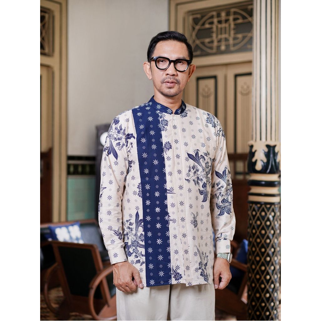 MARGARIA BATIK - Kemeja Batik Pria - Lengan Panjang - Atasan Batik Pria - LUMINOUS RAYA SERIES - Kem