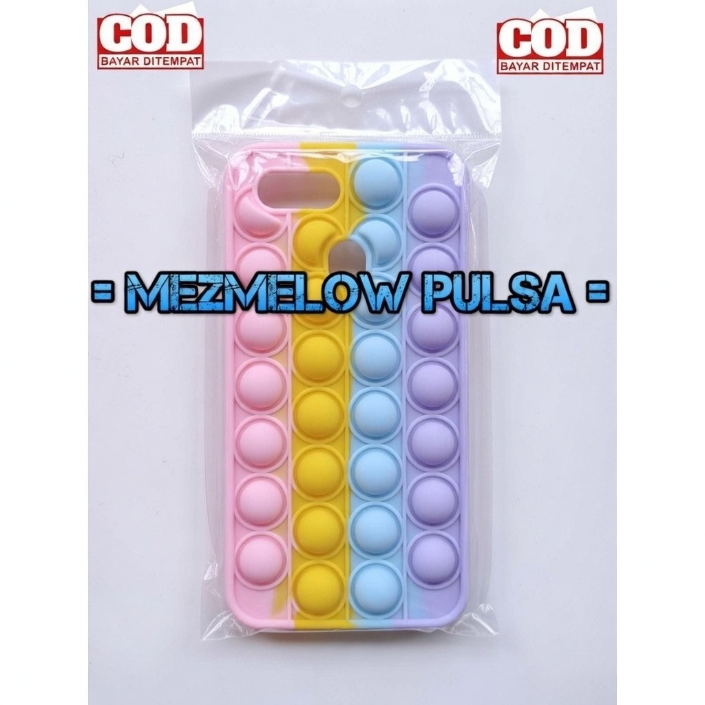 Casing Case Lembut Soft Case POP IT Rainbow Silicone Case OPPO A12  / OPPO A7 / OPPO A5S