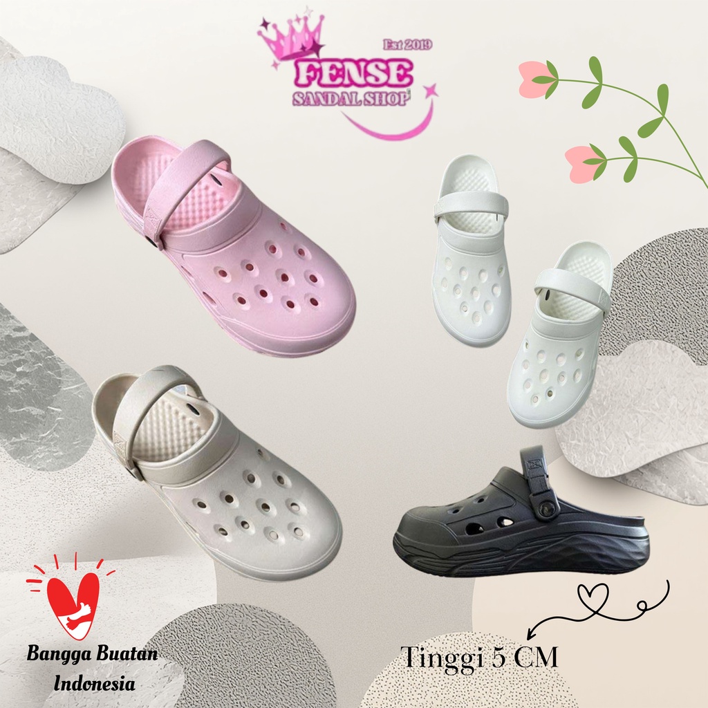 Collin Sandal Baim Wanita Fuji Platform 5cm Wedges Anti Slip Empuk Ringan B7951-5