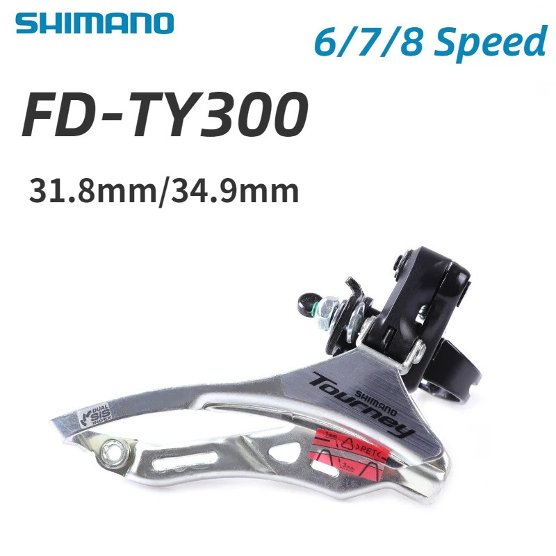 Shimano Tourney TY300 Derailleur Depan FD-TY300 Down/Top Swing Sepeda Gunung FD Band Mount 6/7/8 Kec