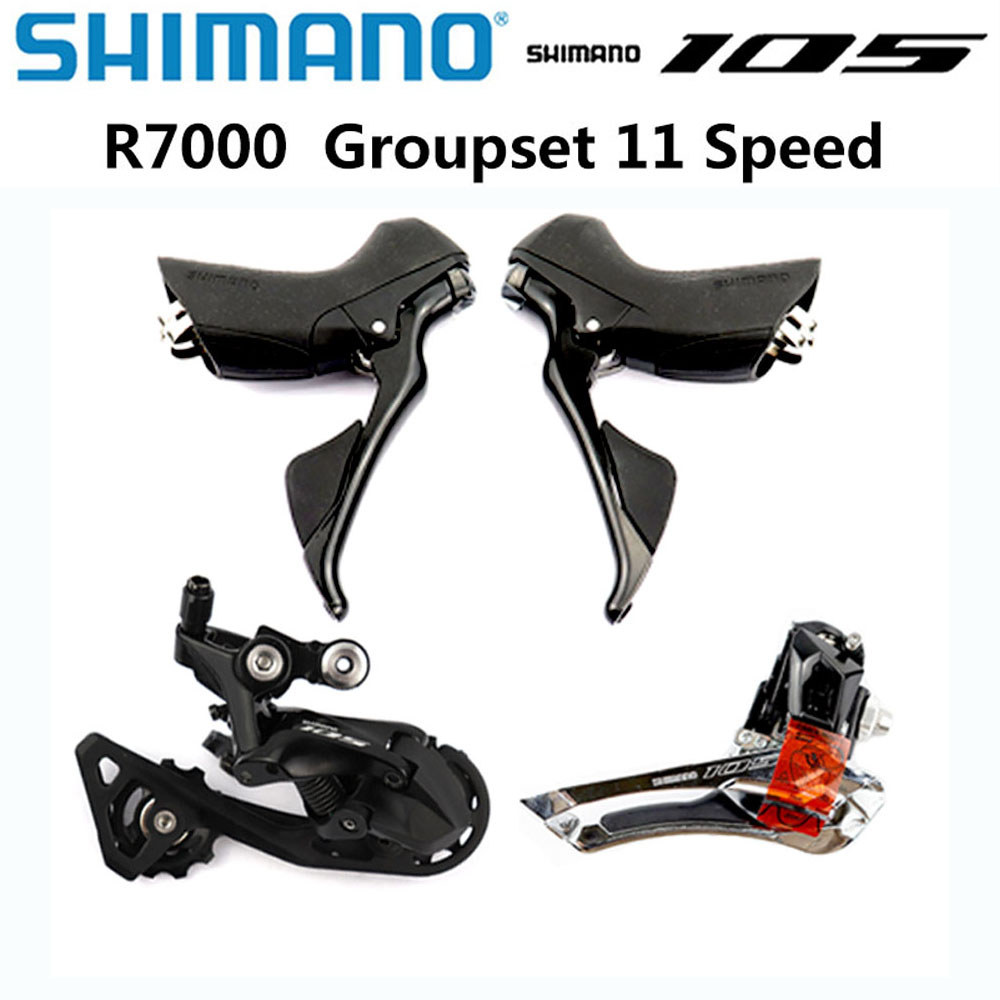 SHIMANO 105 R7000 Groupset 2x11 Speed R7000 Derailleurs Sepeda Jalan ST+FD+RD Tuas Kontrol Ganda Der
