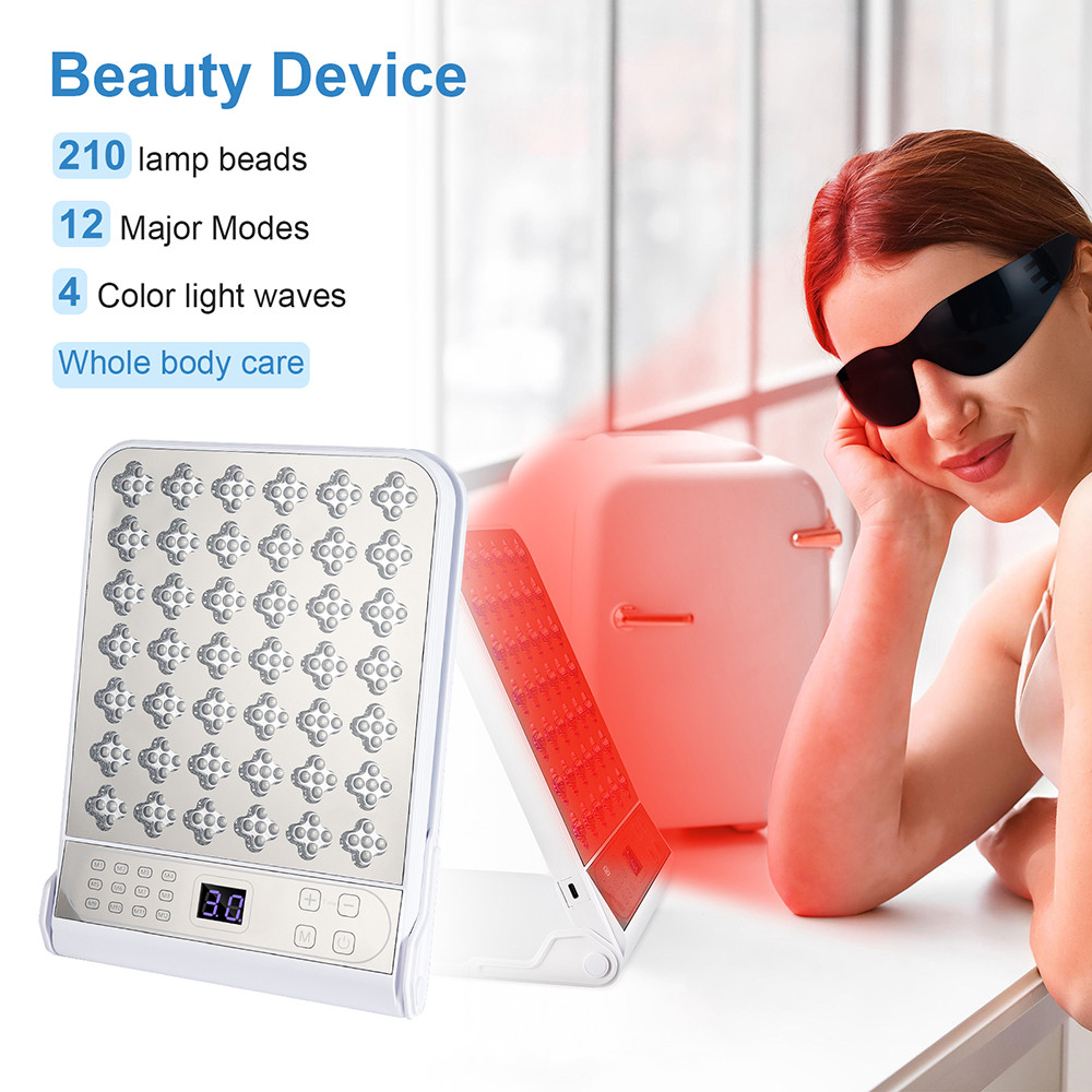 LED Red Light Therapy Panel Lamp Beauty Device 465nm 595nm 635nm940nm Skin Rejuvenation Moisturizing