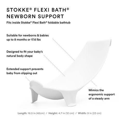 BUBBLEROOM Stokke Flexi Bath foldable baby bath tub size Extra Large - Newborn Support