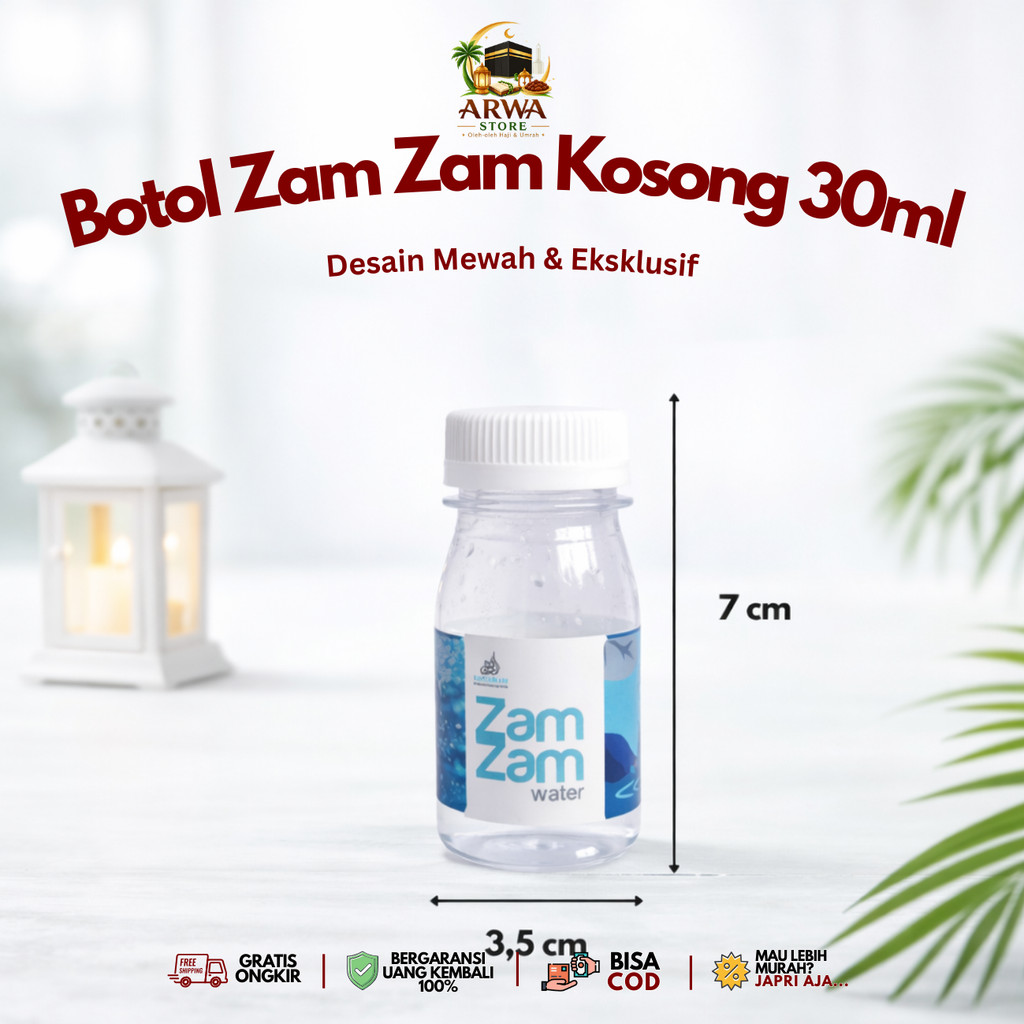 Botol Kosong Air Zam-zam 30ml