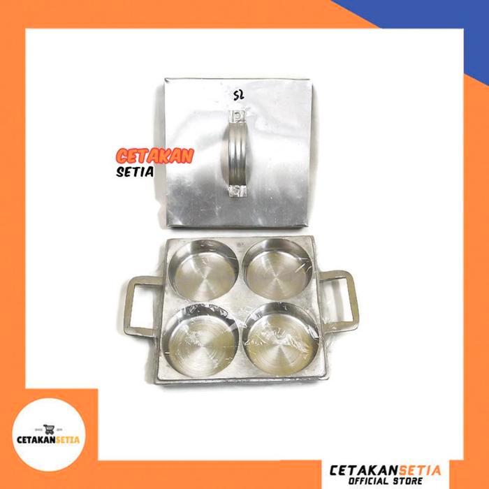 ALUMUNIUM COR EDDY SELONG 4 LUBANG | Cetakan Kue Martabak