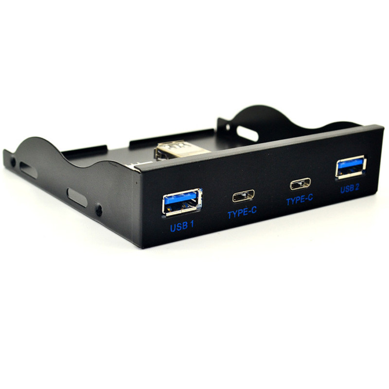 2 Port USB 3.0 + 2 Port USB 3.1 Type C 20 Pin Connector USB Hub USB C Hub For Desktop Computer 3.5 I
