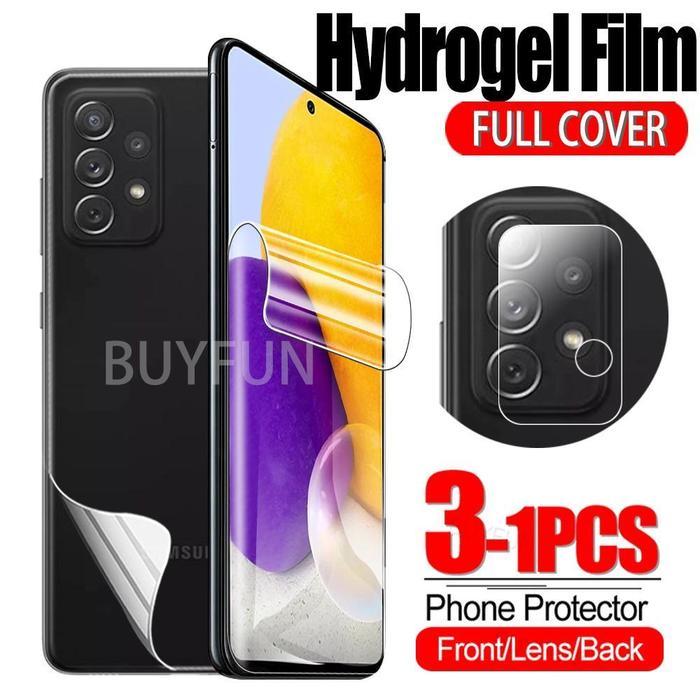 Pelindung Layar Kompatibel Untuk Samsung Galaxy A03s, A32 4G A32 5G, A52 / A52s, A72 3 in 1 bahan hy