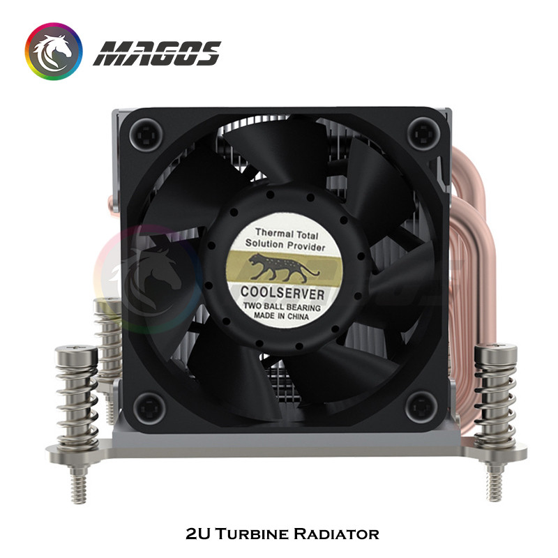 CPU Water Cooler 4 Heat Pipe Universal 2u Server Mute Raator PWM 6800RPM Air Cooling Fan For LGA 201