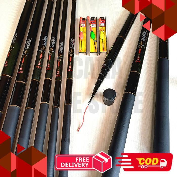 Joran Tegek 1 Set Dragon Black Size 180 Cm - 720 Cm - 360 Cm, Joran Saja