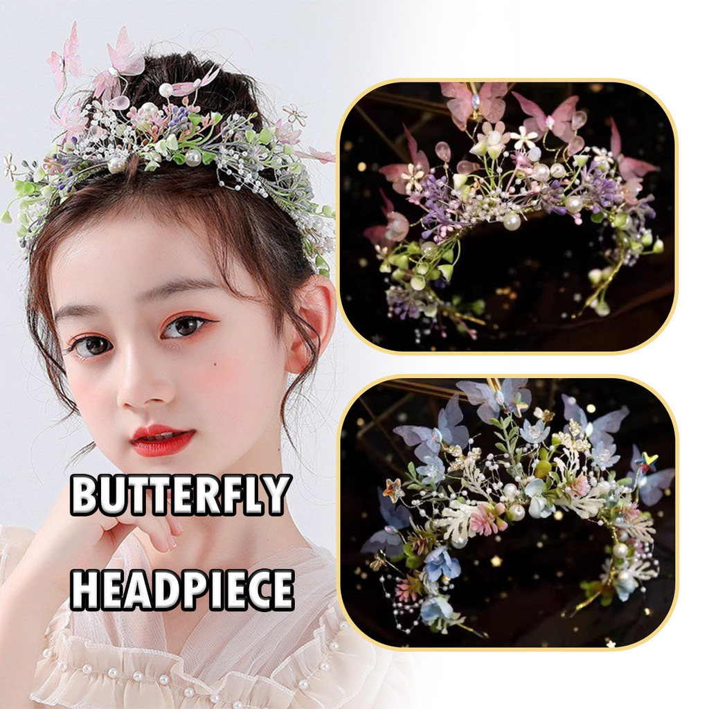 Headpiece bunga hijab Mahkota Mutiara Princess mutiara pengiring pengantin Aksesoris Rambut Bando bu