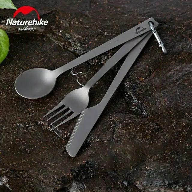 SENDOK SET TITANIUM NATUREHIKE NH19T011-D