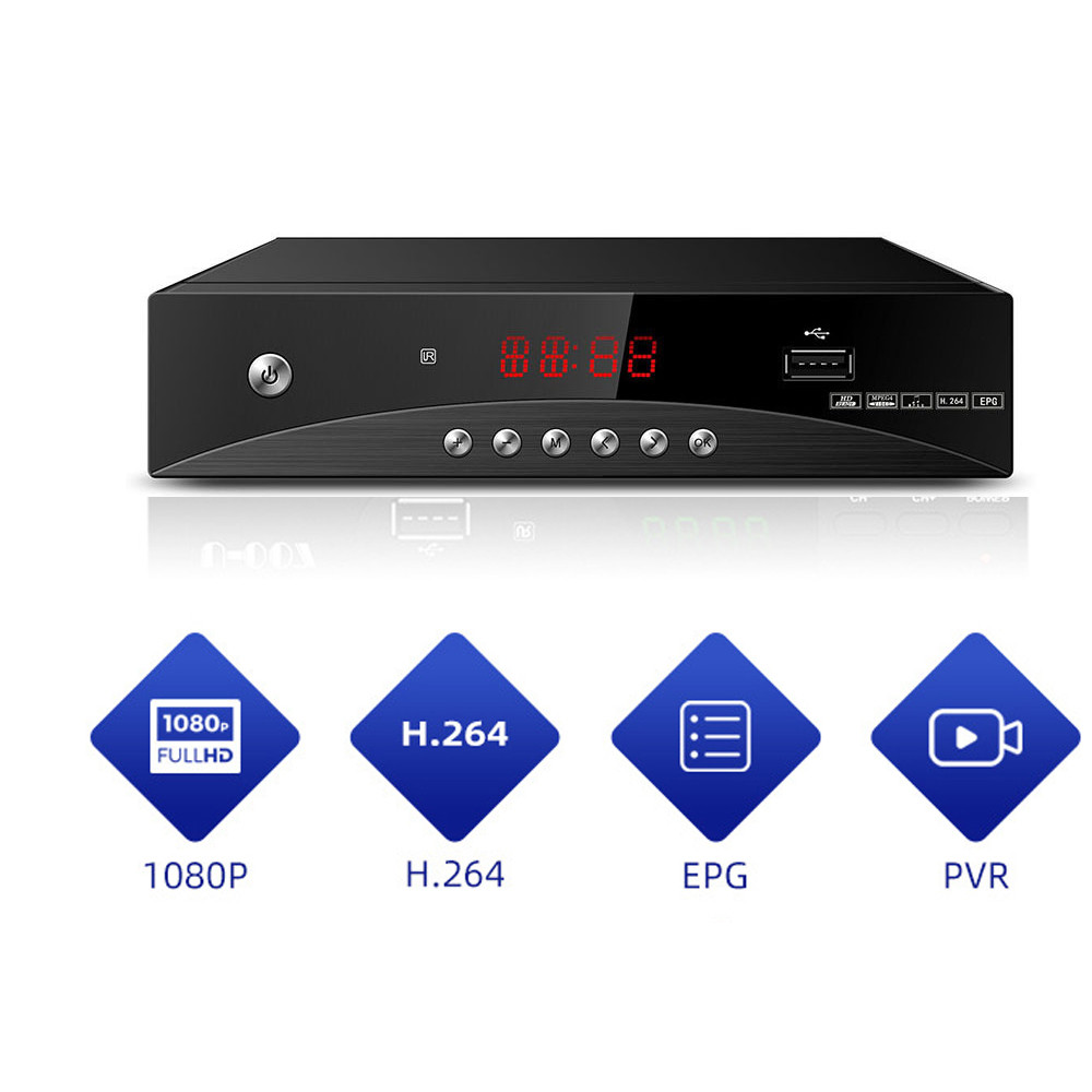FTA DVB-S2 Receiver Set Top Box HD gital Satellite TV Receiver Receptor H.264 Support WIFI DVB S2 Tu