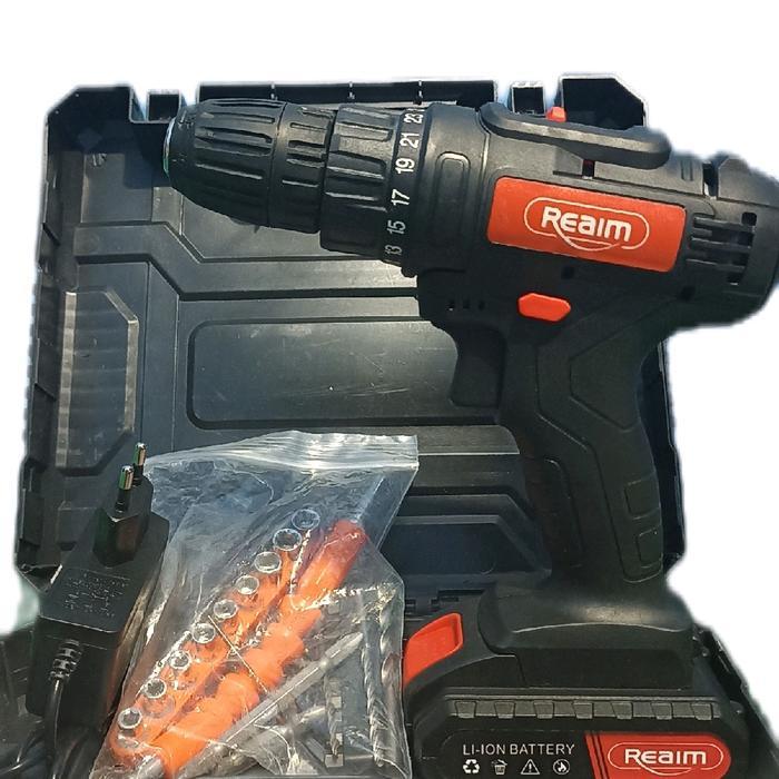 Bor Baterai REAIM  Baterai REAIM MESIN BOR BATRAI 99V 400W BOR LISTRIK TANPA KABEL
