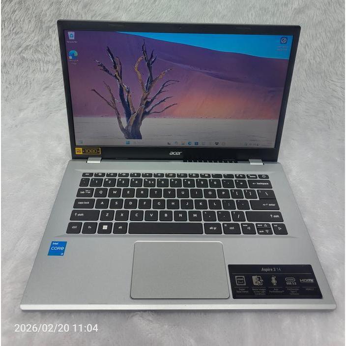 LAPTOP ACER ASPIRE 3 14 A314 CORE I3 N305 RAM 8 GB SSD 256 GB SILVER MULUS