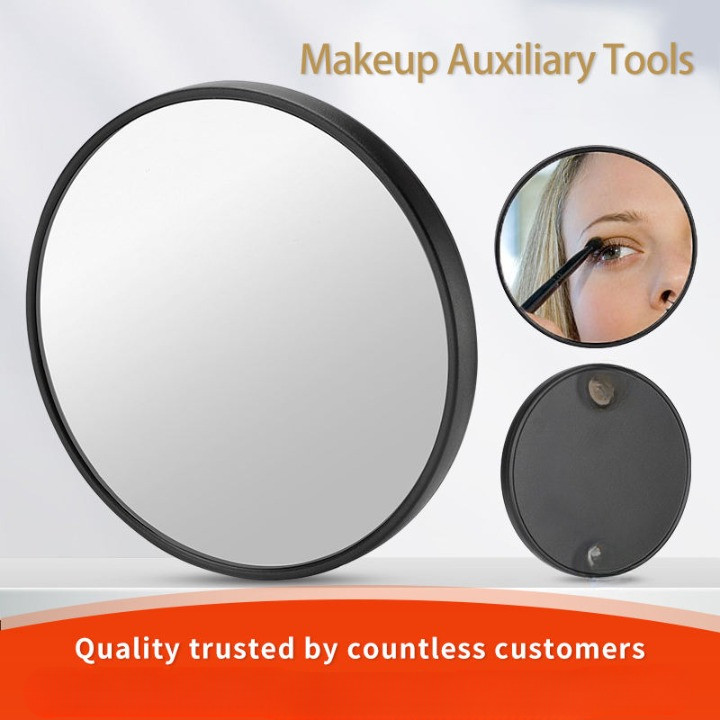 Cermin Rias Kaca Pembesar 10x Portabel Cermin Makeup Zoom 10x Bulat Kecil Travel Friendly Kaca Detai