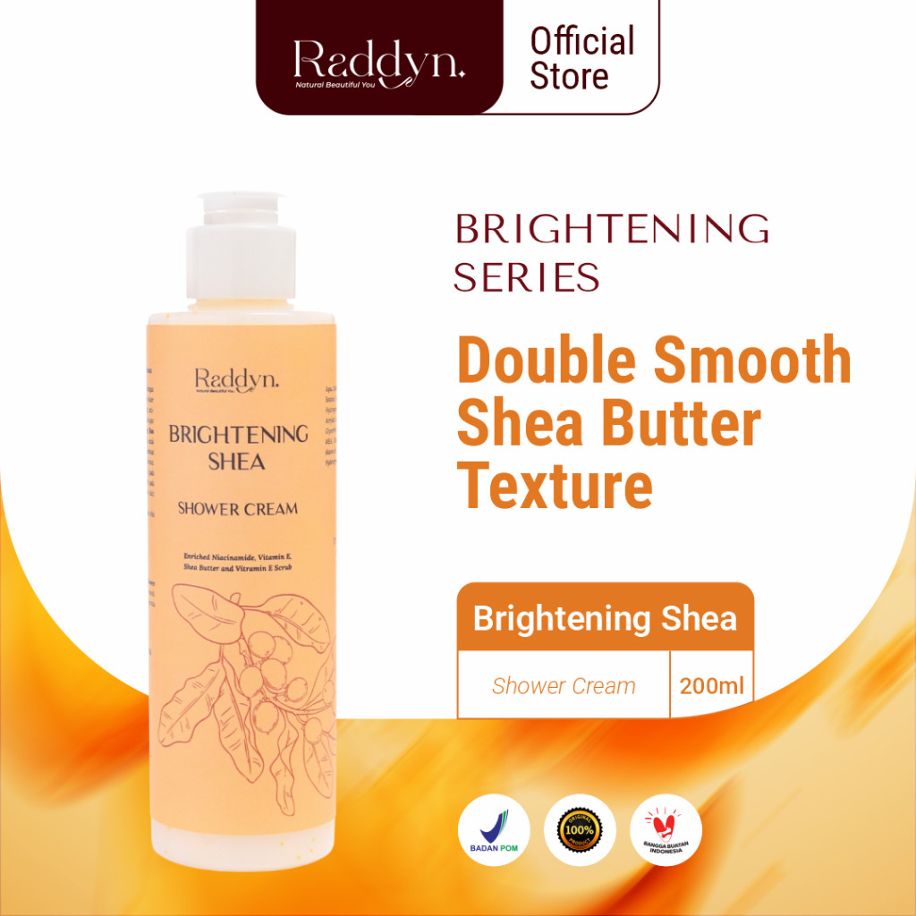 RADDYN Brightening Shower Cream Shea Butter Sabun Mandi Melembapkan Kulit
