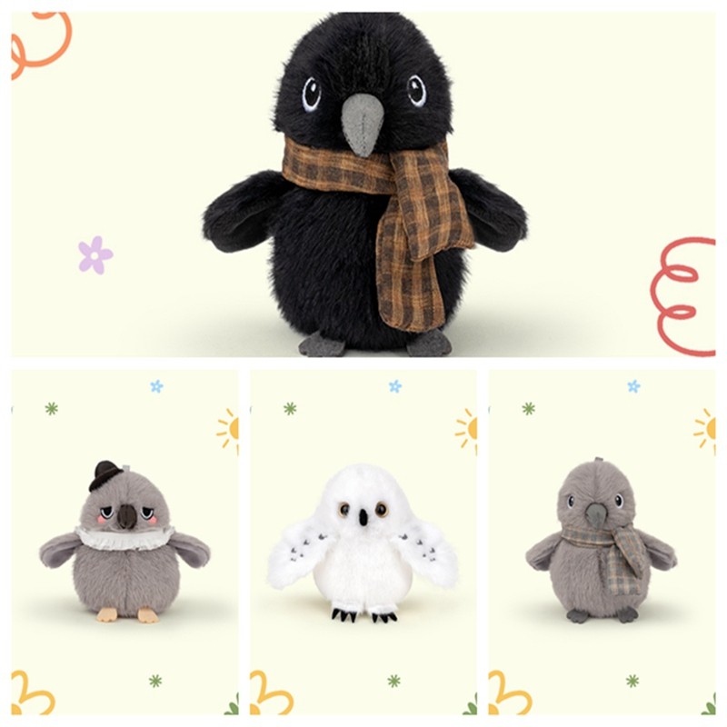 Healing Little Bird Cartoon Cute Animal Doll Cute and Vivid Simulation Owl Plush Doll Pent Gift Bird