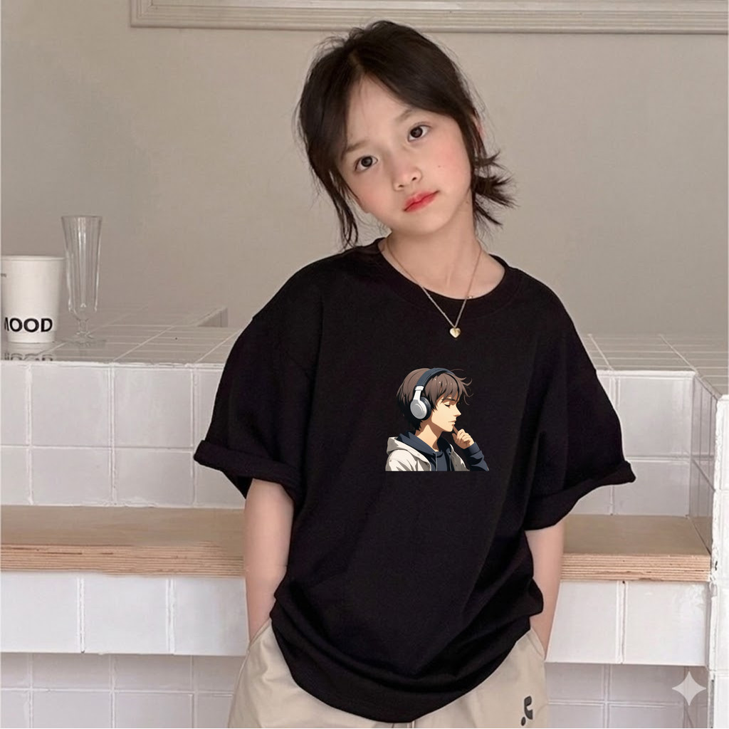 Stiker Sablon Kaos ANIME BOY COOL DTF Transfer Press - Patch Sablon Setrika Anime Patch Baju Siap Te