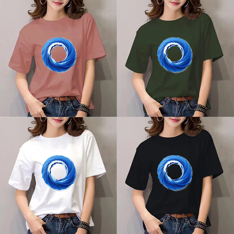 tshirt for woman Vibrant Blue Wave T-Shirt