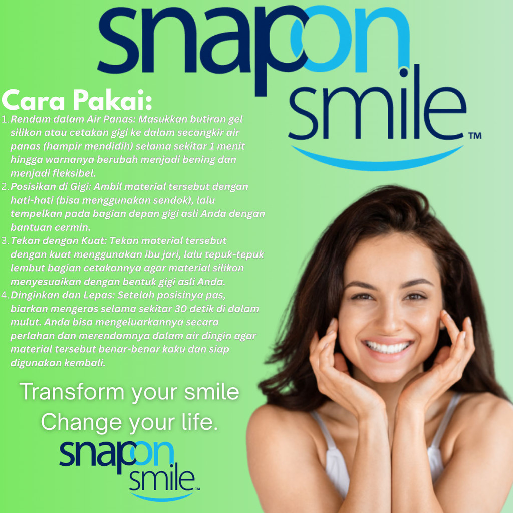 SUDAH BANYAK TESTIMONI [BISA COD] Snap On Smile Gigi Palsu 1 Set Atas Bawah - Gigi Palsu Silikon Ori