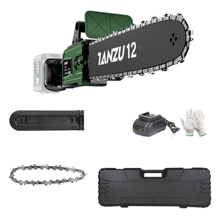 Mesin saja tanpa batere tanpa aksesoris TANZU  8/12/16 Inch Chainsaw Gergaji Rantai Elektrik Mini Po