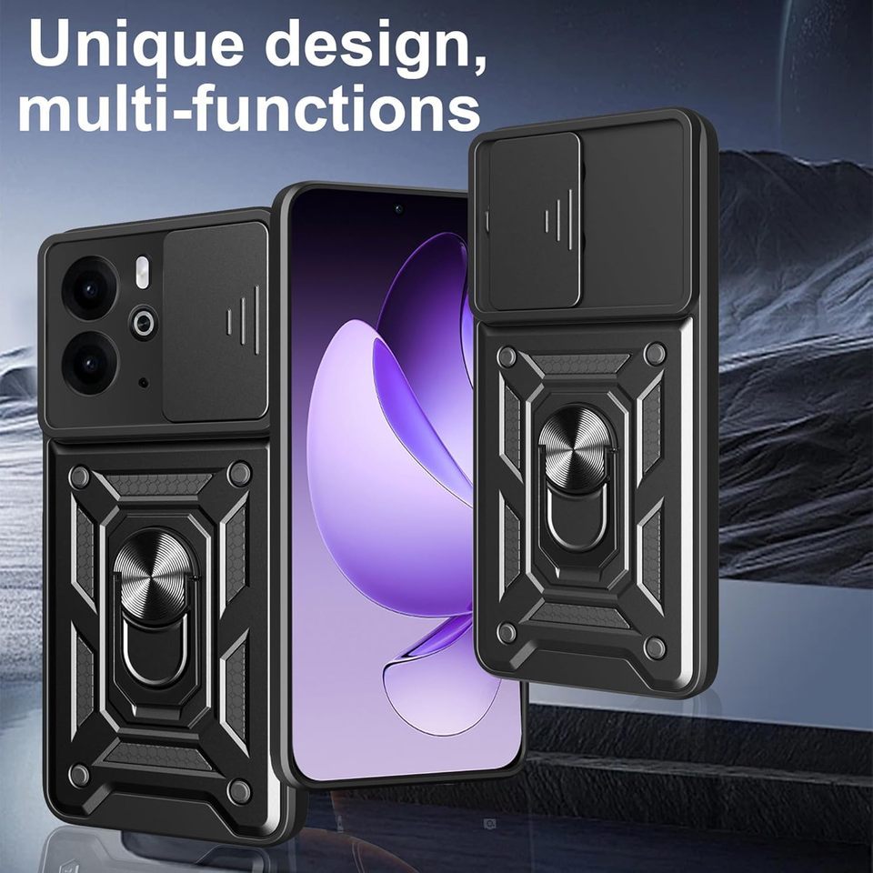 RAJA CASE FOR OPPO REALME 14 5G / REALME 14T 5G / REALME P3 5G SLIDE IRING CASING ARMOR TRANSFORMER 