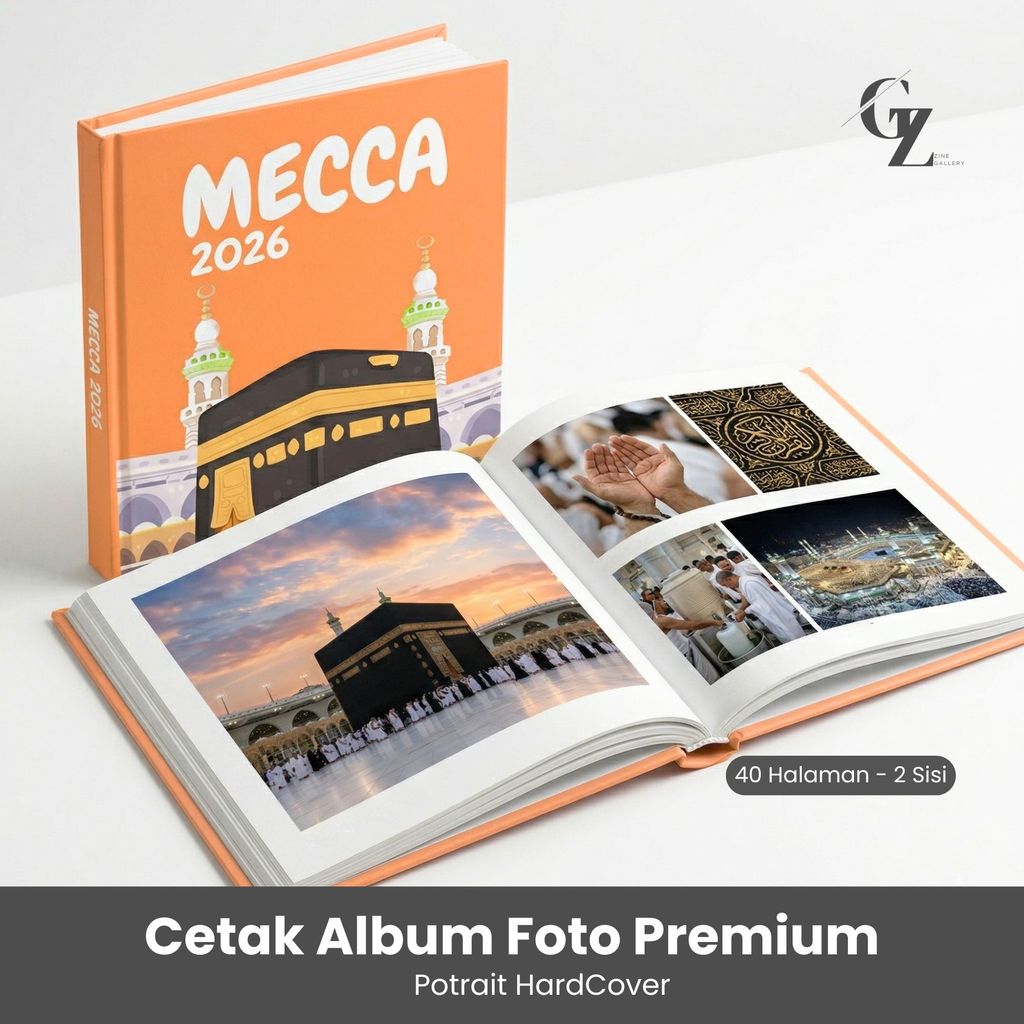 Cetak Foto Album Custom A4 40 Halaman Potrait Hardcover