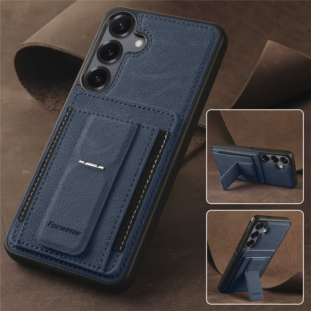 Casing untuk Galaxy S25FE S24FE S23FE S21FE S20FE Dompet Kulit Penutup Ponsel Slot Kartu Braket Cang