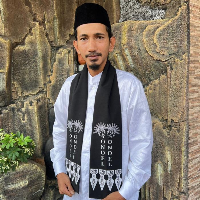 Aest Outfit Selendang Ondel Ondel/Selendang Betawi/Cukin/Syal - Hitam