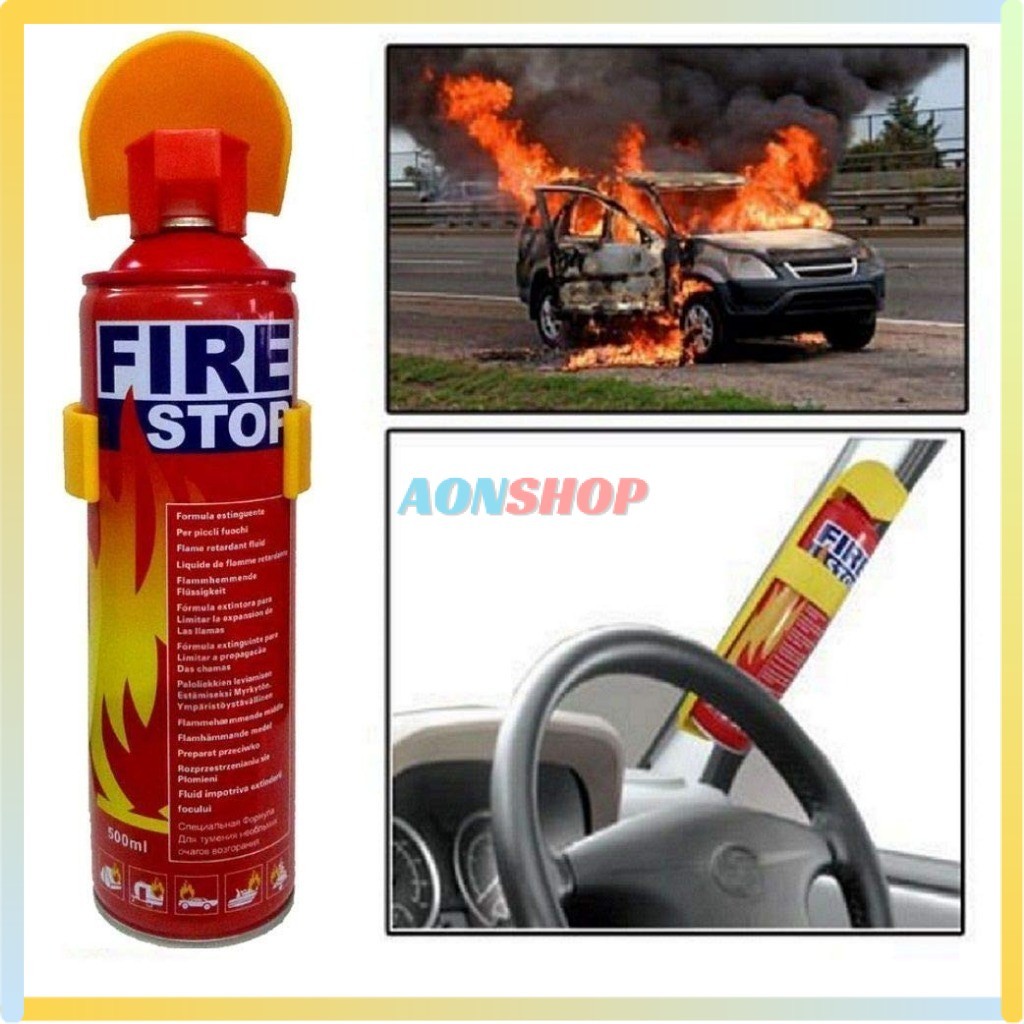 [as] APAR MINI FIRESTOP Pemadam Api Mobil 500ml Mini Portable APAR Fire Pemadam Api Busa Mini Fire E