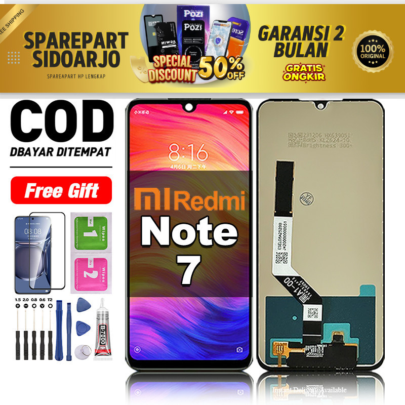 LCD Redmi Note 7 Fullset hp layar Touchscreen untuk Glass Touch Screen Digitizer COD original free l