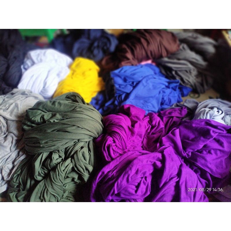 kain kaos kiloan semi katun / semi cotton lebar 180cn