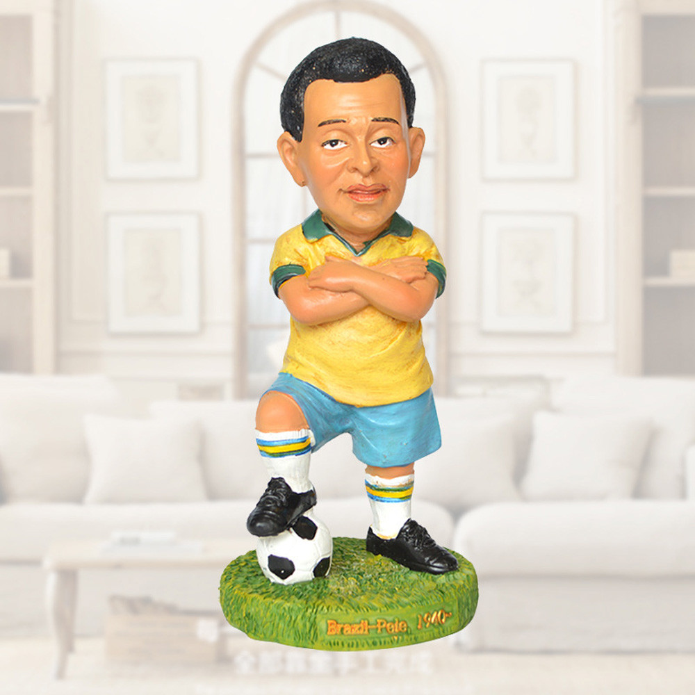 World Famous People Brazil King of Football Player Pele Edson Arantes do Nascimento Figure Model Toy