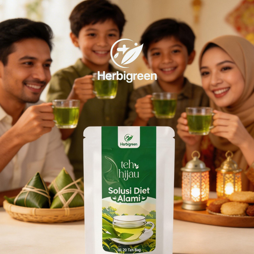 HERBIGREEN - TEH DAUN HIJAU | TEH CELUP | TEH PELANGSING | TEH DIET | TEH JATI CINA // HALAL // BPOM