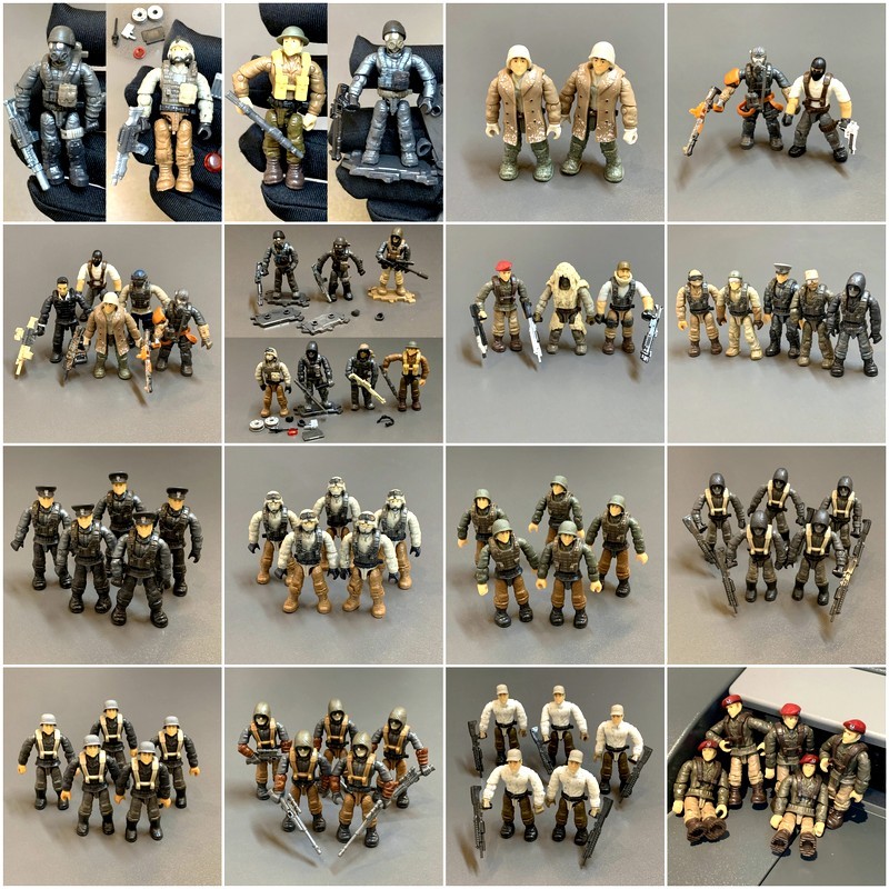 Lot Mega Construx Bloks Call Of Duty COD WWII Invasion Winter Soler Jungle Troopers Hazmat Sniper Wa