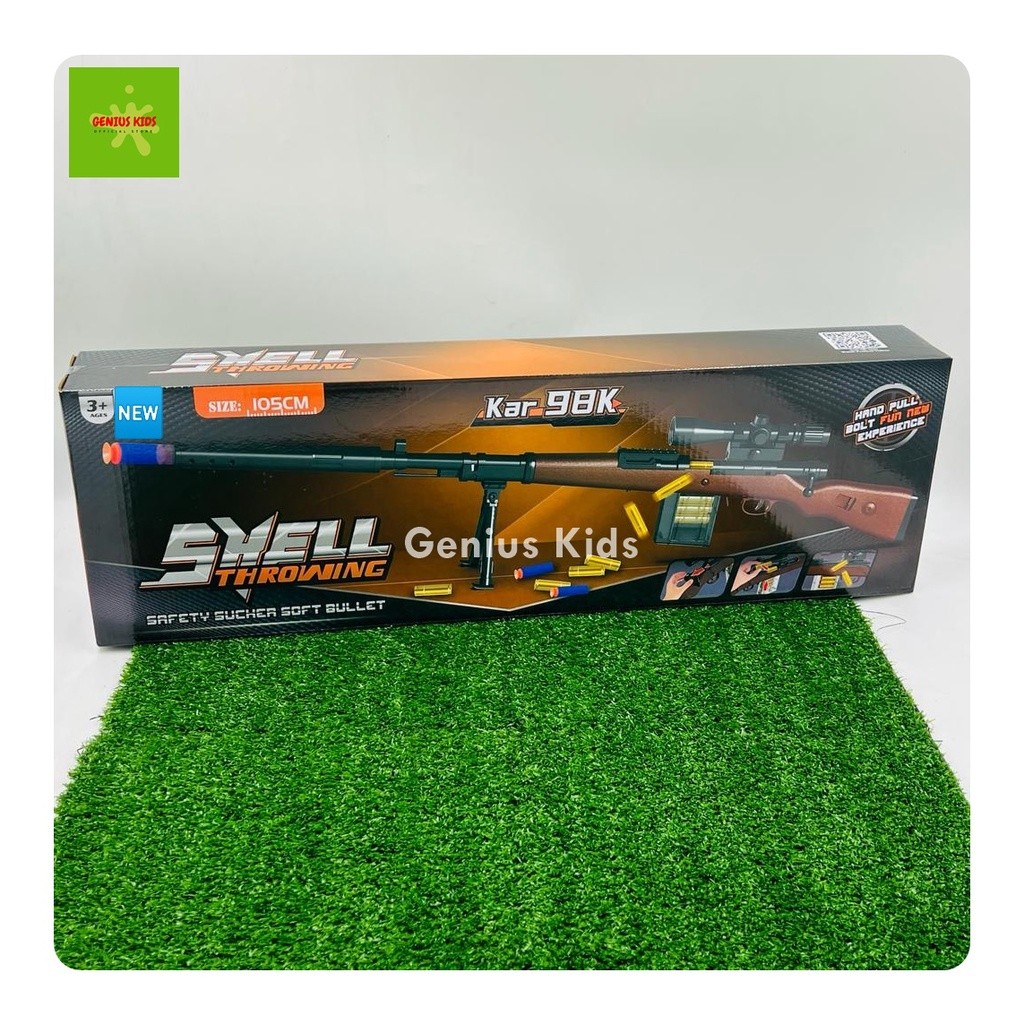 Terbaru Mainan Senapan Kokang Panjang 1 meter Soft Bullet