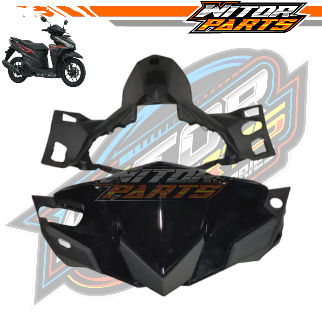 Batok Kepala Depan Belakang Vario 125 150 Led Old Set Lis Cover Speedometer Hitam / Batok Kepala Dep