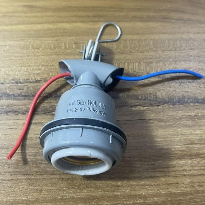 FITTING KAP LAMPU GANTUNG BESI E27 / FITTING KAP LAMPU JALAN