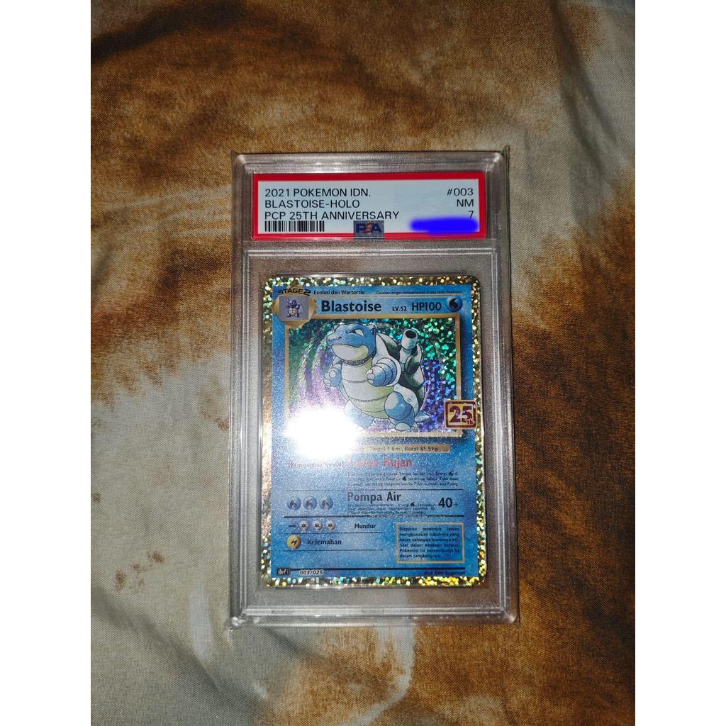Pokemon TCG Indonesia 2021 25th Anniversary Blastoise PSA 7