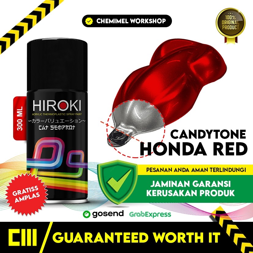 Pilok Candy Merah Cat Semprot Hiroki Honda Red Candytone 01