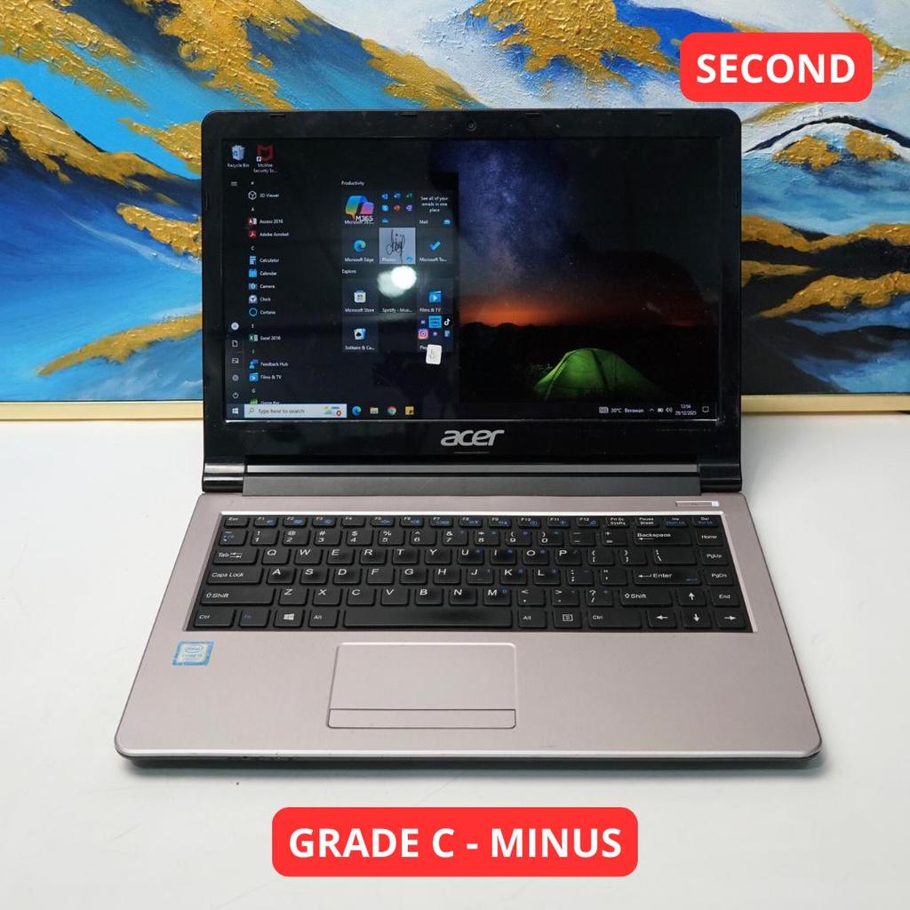 ACER ONE 14 Z476 I3 7130U 8GB (14") GRADE C - MINUS LAPTOP SECOND ORIGINAL SINAR MUTIARA CELL