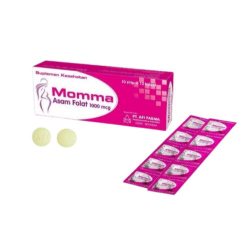 Momma Asam Folat 1000 mcg AFI - Suplemen Asam Folat / Folic Acid Untuk Ibu Hamil | Program Hamil