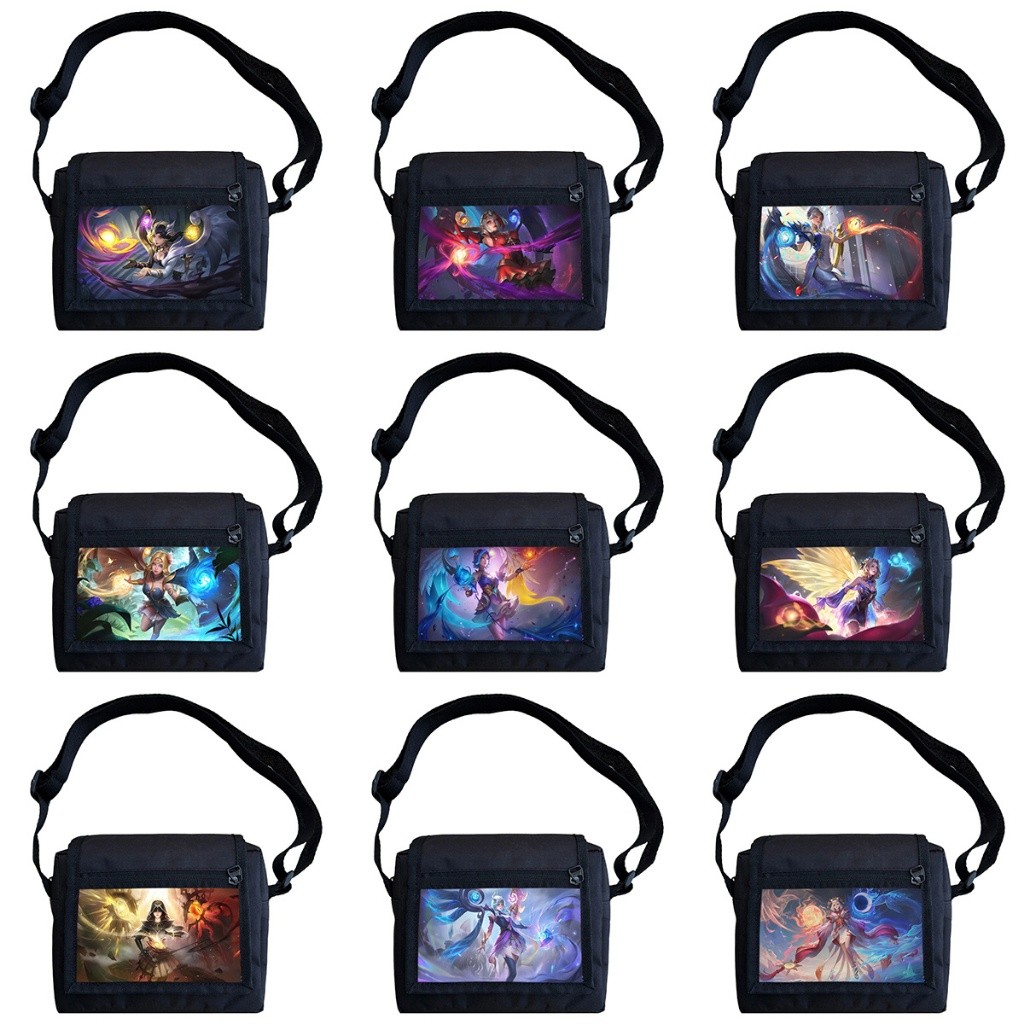 Tas Selempang Mini Arfachi Bahan Kanvas Waterproof Pria Wanita Motif Lunox MLBB Mobile Legend