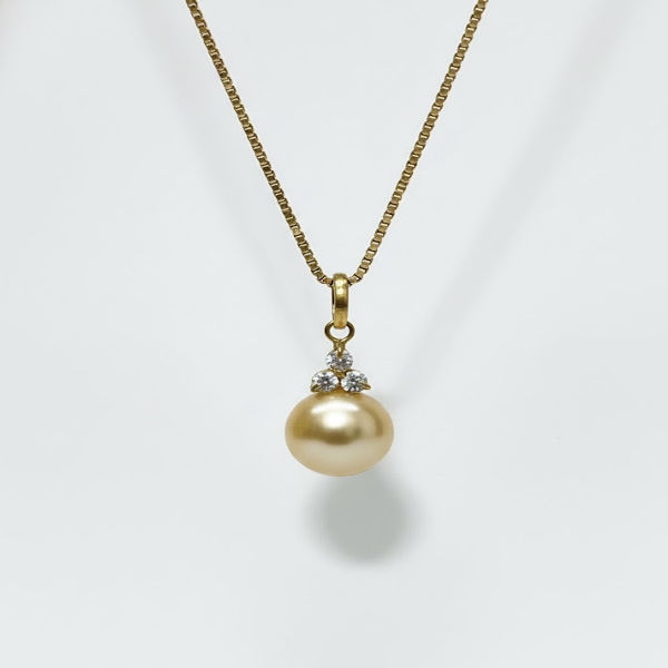 LILARA Liontin Emas Alinea Mutiara Tawar Asli Lombok