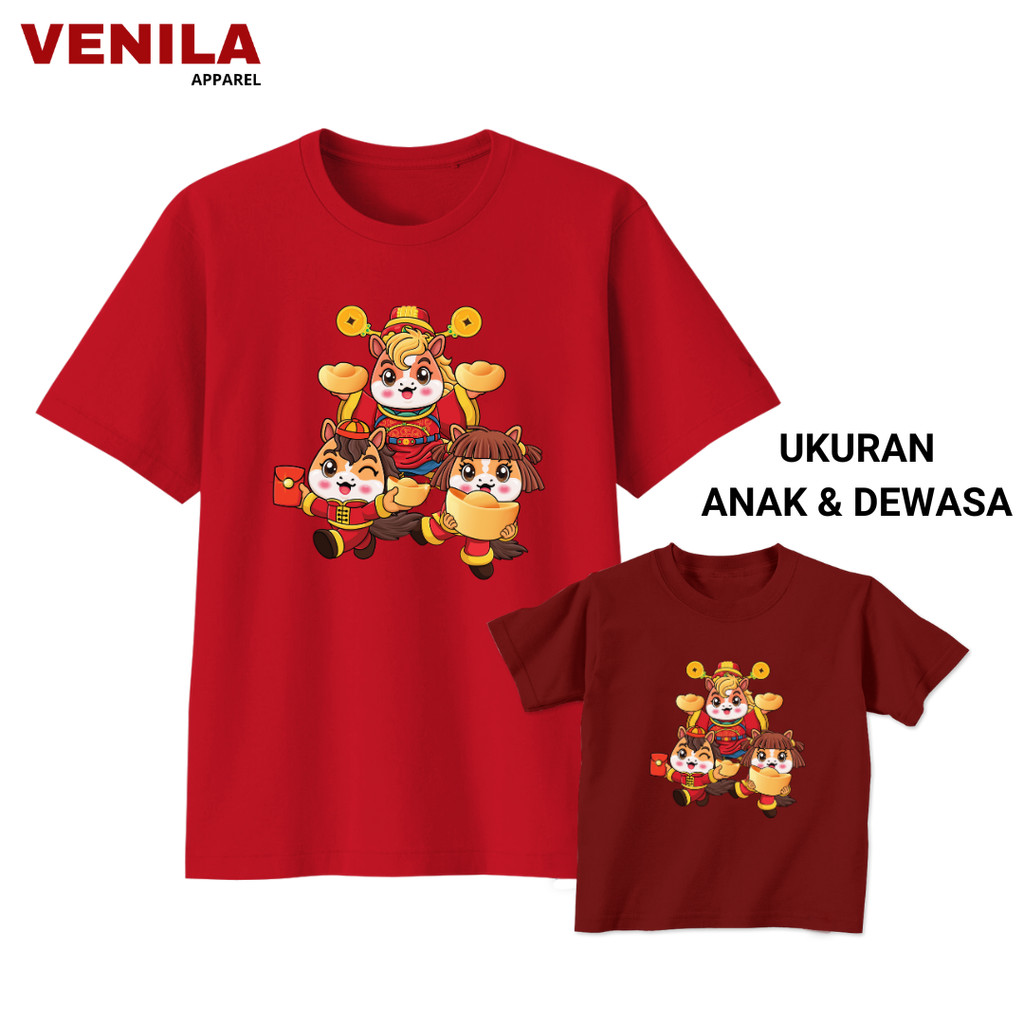 BAJU KAOS IMLEK 2026 / CNY SHINCIA KELUARGA ANAK Laki Laki FAMILY COUPLE JUMBO